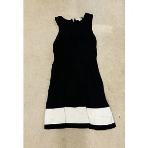CHIC Size L Necessary Objects Black White Formal Flare Dress